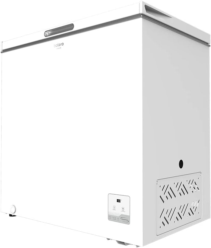 Cecotec Congelador Horizontal Arcón Bolero CoolMarket Chest 99 White. 99 Litros, Ahorro Energético, Sistema Dual Function, Cesta Interior, Control Mecánico, Blanco