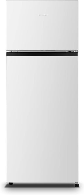 Hisense RT267D4AWF - Frigorífico Dos Puertas, Capacidad 205 L Neto, Cíclico, Alto 143 cm, Tirador Integrado, Puertas Reversibles, Congelador 4 Estrellas, Silencioso 40 dBA, Color Blanco