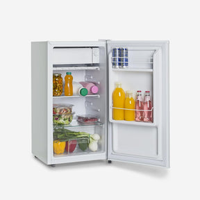 UNIVERSALBLUE Mini Frigorífico INOX | Nevera Pequeña 84L | Bajo Encimera | Puerta Reversible | Minibar